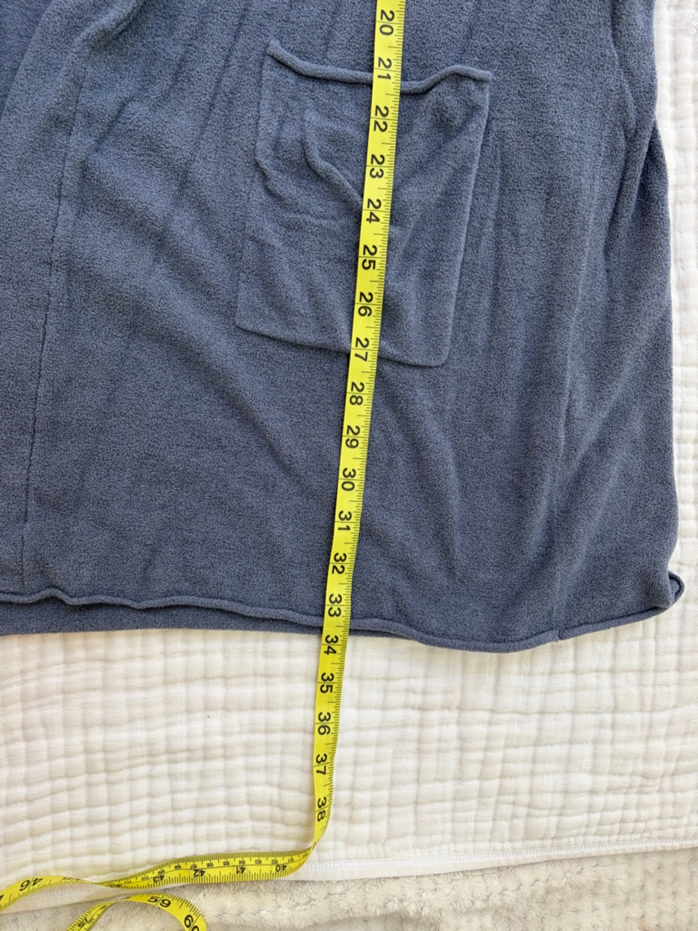 Barefoot Dreams CozyChic Ultra Lite Robe XL Blue Gray Lounge Cardigan - Picture 6 of 7